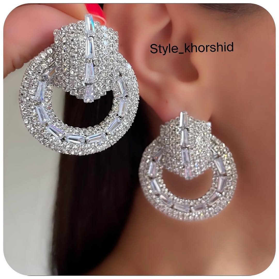 گوشواره جواهری نگین اتریشی