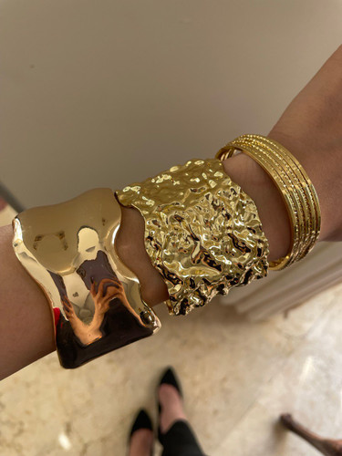 بنگل طلایی فری سایز بزرگ