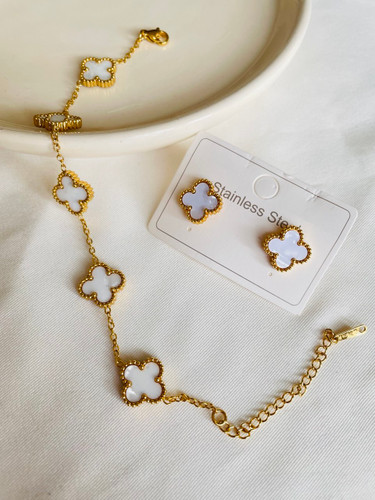 ست ونکلیف طرح طلا سفید طلایی